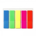 Закладки самоклеючі пластикові 45*12 NEON, 5 х 25 арк.
